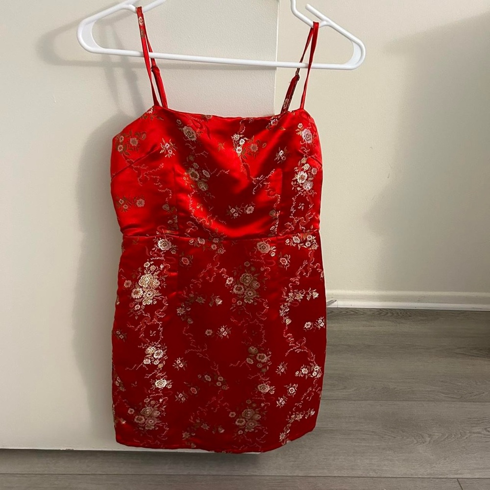 I. Am. Gia Floral Satin Dress